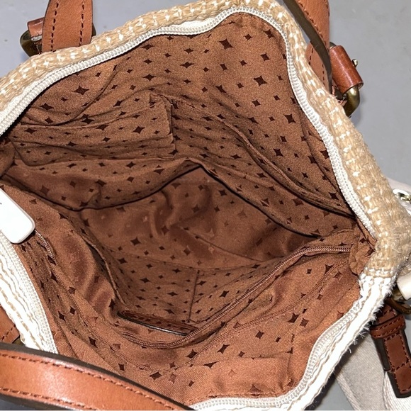 Fossil Explorer Foldover Tote Bag Purse - Picture 7 of 11